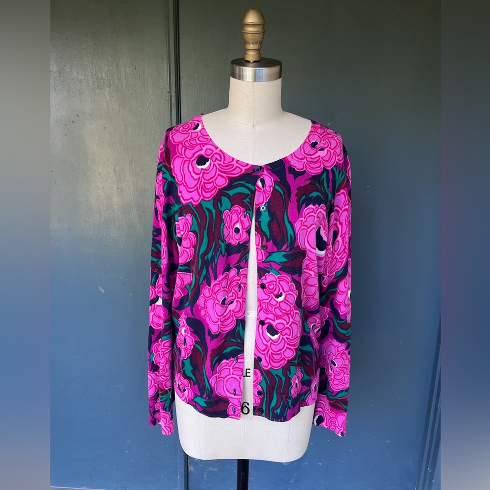 Talbots lightweight floral cardigan - size S